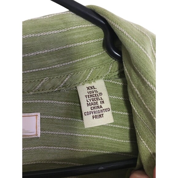 Tommy Bahama Shirt Men's Size XXL Green Hawaiian Button Up Floral - Picture 6 of 6